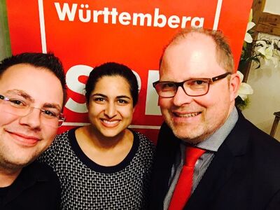 v.l.n.r. Christian Gaus, Tijen Karimani, Christian Lange MdB